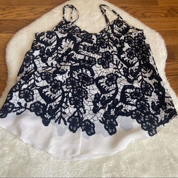 Aritzia Under/Wilfred black white silk camisole XS - Picture 7 of 7